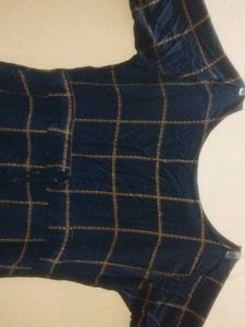 Checked Midi Dress