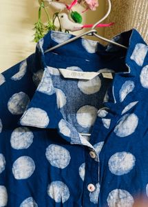 Blue Polka Dot Maxi Dress