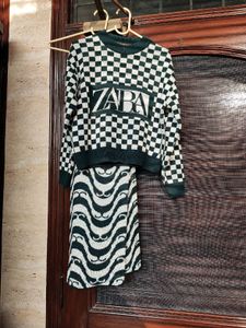 Price Drop!! Zara Woolen Co Ord Set Black