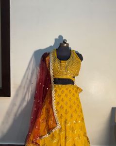 Yellow Embellished Lehenga Choli Set
