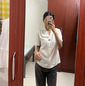 Elegant White Button Blouse
