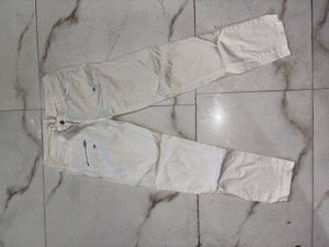 White Casual Pants