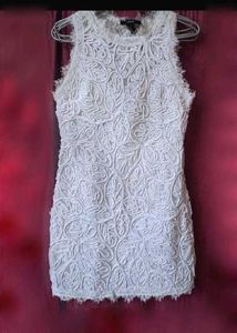 White Lace Mini Dress