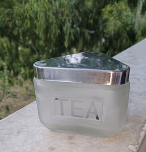 Transparent Glass Container With Steel Lid