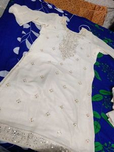 Embroidered Kurta Palazzo With Dupatta