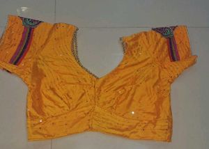Mustard elegant saree