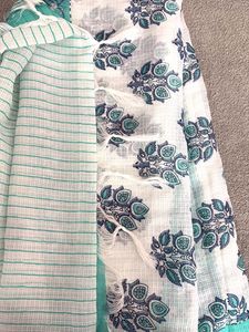 White Printed Kurta Set