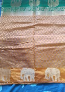 Silk Cotton Yellow Saree