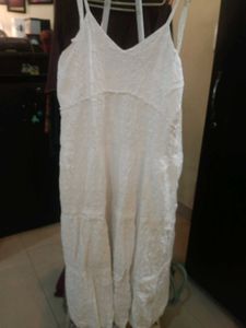 White Flowy Sundress