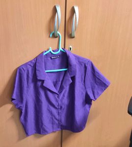 Purple Crop Top - Stylish &amp; Trendy - XL Size