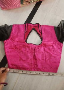 bright pink and golden brown Saree