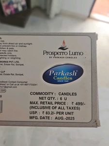 Scented Hand-Poured Candles (6 Units)