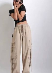 Beige,Black And Grey Cargo Pants