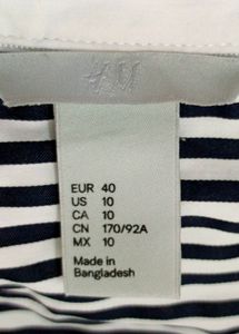 H&amp;M Black &amp; White Formal Shirt For Women&#39;s
