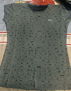 Gray Distressed Tee