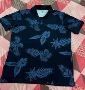Floral Print Polo T-Shirt