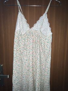 Floral Lace Trim Slip Dress