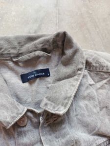 Men Grey  Highlander Washed Denim Jacket
