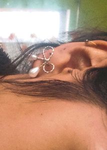 Cute Silver Tone Hair Clips