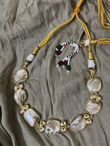 Pearl &amp; Gold Accent Necklace