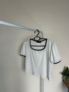 White Puff Sleeve Top