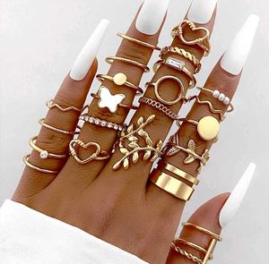 Gold Plated Stackable Rings (25 Piece)