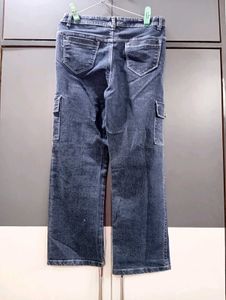 318. Grey Denim Cargo Jeans