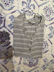 Striped Button-Down Top