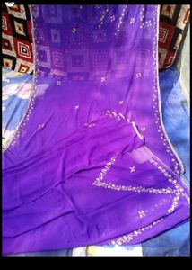 Beautiful Saree With Blouse And Fall