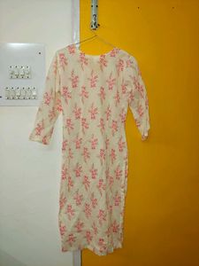 White Printed Kurti