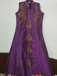 Elegant Purple Skirt Set With Duppata