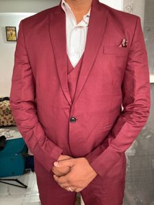 Burgundy Three-Piece Suit
