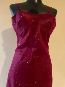 Sparkly burgundy mini dress