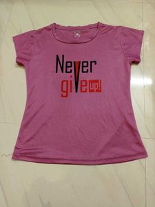 Pink Women's Short T_shirt