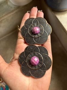 Statement Purple Earing