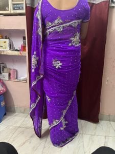 Purple Saree