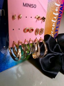 Miniso Earrings Set 🎀♥️