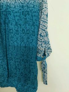 Sea Green Printed Top