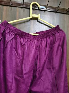New Modern Purple Embroidered Kurta Set