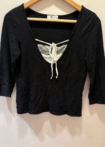 Beautiful Vintage Lace Trim Top