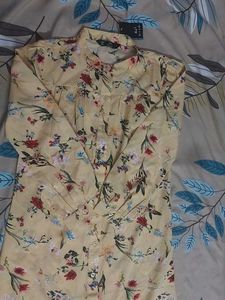 Floral Print Button-Down Kurti