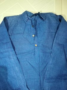 Men Blue Kurta (Pure Cotton)
