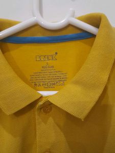 Mustard Yellow Polo T-Shirt | Size M | Unisex