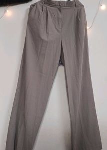 Elegant Taupe Wide Leg Trousers