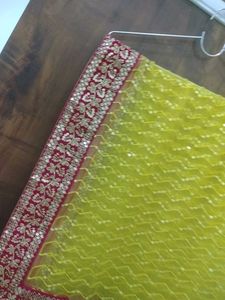 Yellow Net Dupatta