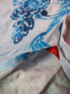 W Women Blue Floral Kurta