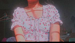 Floral Tie-Front Puff Sleeve Top