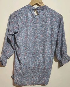 Grey Top Floral Print For Girl  8-10 Year, 30 Bust