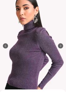 Sparkling Purple Turtleneck Sweater💜