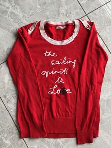 Red 'Sailing Spirit' Sweater